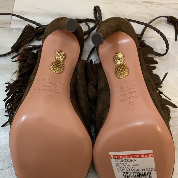 Aquazzura Pocahontas Fringe Suede Tassel Sandal - Picture 7 of 8